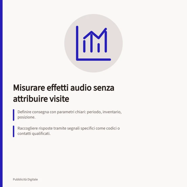 Misurare effetti audio senza attribuire visite: Definire consegna con parametri chiari: periodo, inventario, posizione.; Raccogliere risposte tramite segnali specifici come codici o contatti qualificati.; Interpretare cambiamenti nel tempo in relazione a altre campagne e promozioni. Misurare risposte senza attribuire ogni visita all'audio